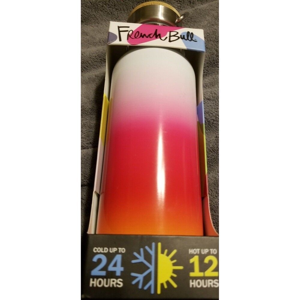 NEW Water Bottle French Bull Double Wall Insulated Water Bottle - 17 OZ